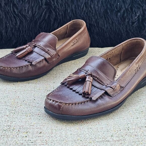 Dockers Men Brown Leather Upper Slip On Moccasin Shoes Size 9M main image 11